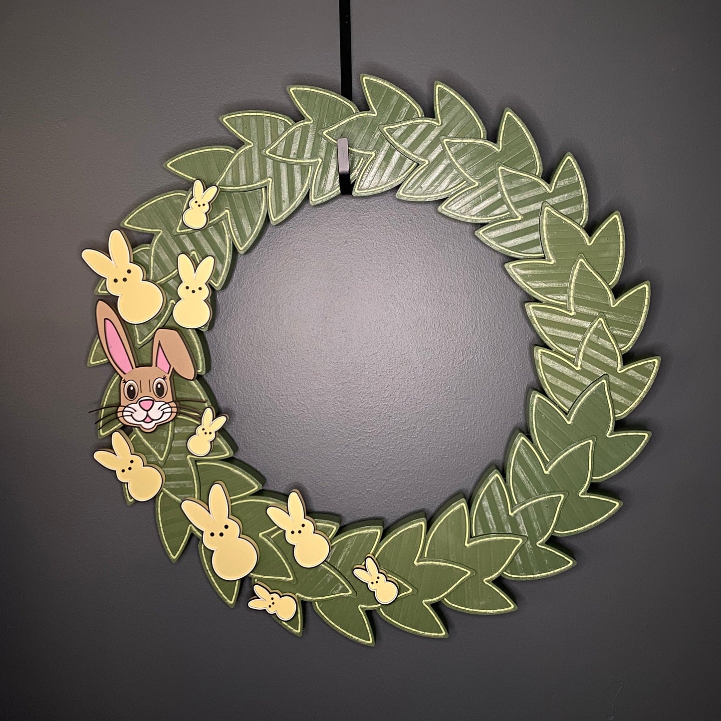 Large Wreath Yellow Bunnies with Easter Bunny Bundle