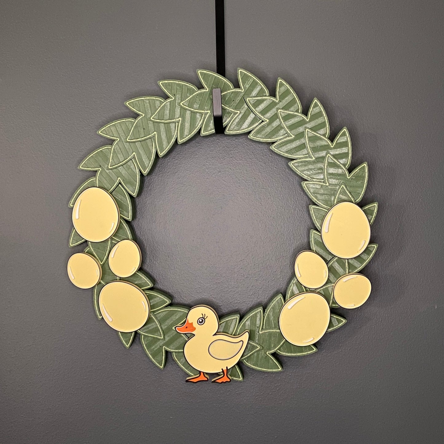 Medium Wreath Yellow Easter Eggs One Yellow Duck Bundle