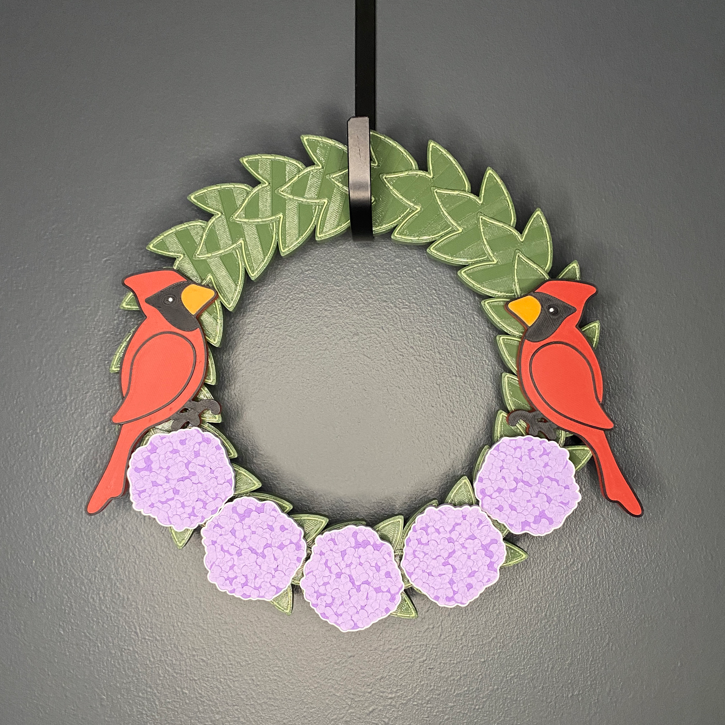 Hydrangeas and Cardinals Small Wreath Bundles