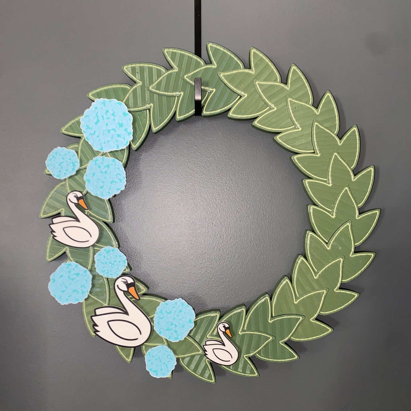 Hydrangeas and Swans Large Wreath Bundles