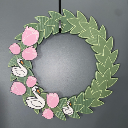 Tulips and Swans Large Wreath Bundles