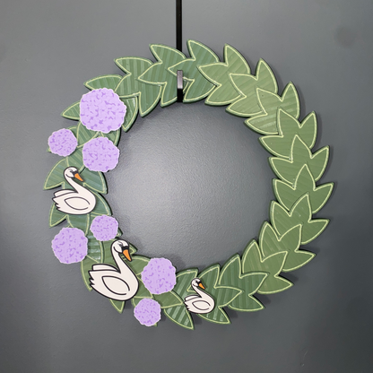 Hydrangeas and Swans Large Wreath Bundles