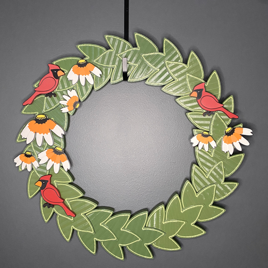 Black Eyed Susan Flowers and Cardinals Large Wreath Bundles
