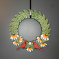 Black Eyed Susan Flowers and Cardinals Medium Wreath Bundle