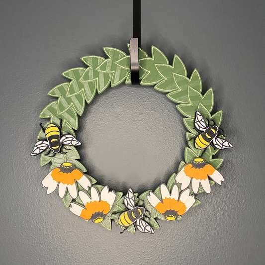 Black Eye Susan Flowers and Honey Bees Small Wreath Bundle