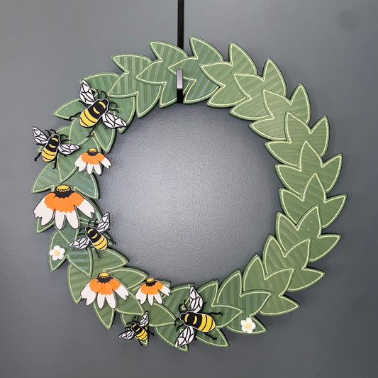 Black Eyed Susan Flowers and Honey Bees Large Wreath Bundle