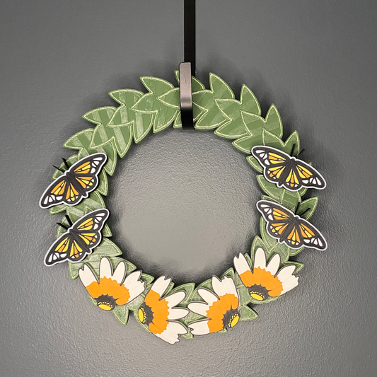 Black Eye Susan Flowers and Monarch Butterflies Small Wreath Bundle