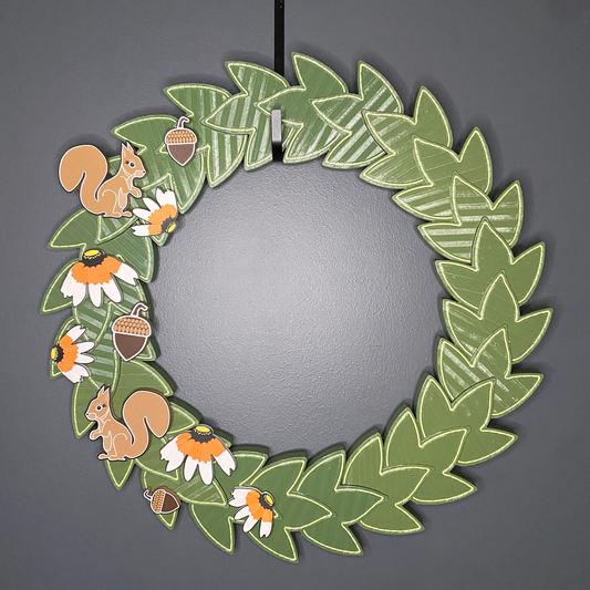 Black Eyed Susan Flowers and Squirrels Large Wreath Bundle