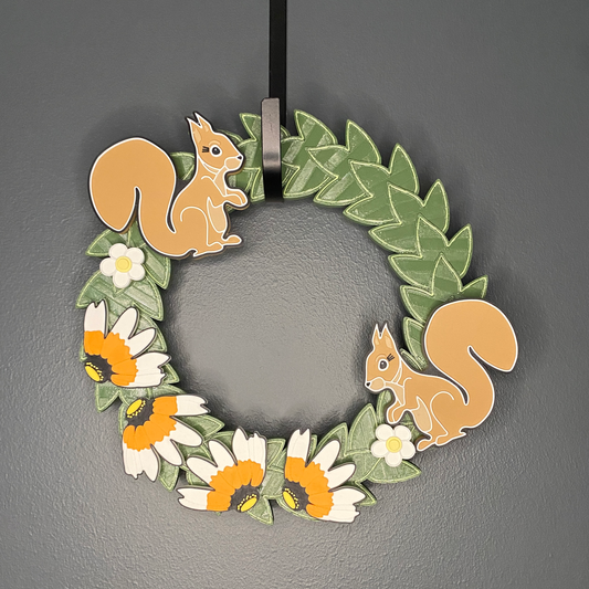 Black Eye Susan Flowers and Squirrels Small Wreath Bundles