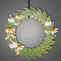 Black Eyed Susan Flowers and Swans Large Wreath Bundle