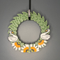 Black Eye Susan Flowers and Swans Small Wreath Bundle