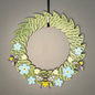 Blue Flax Flowers and Honey Bees Medium Wreath Bundle