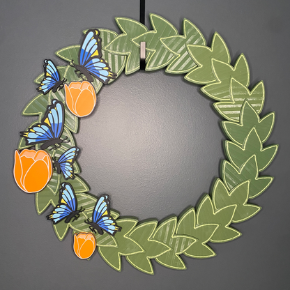 Tulips and Butterflies Large Wreath Bundles