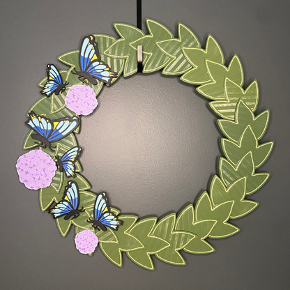 Hydrangeas and Butterflies Large Wreath Bundles