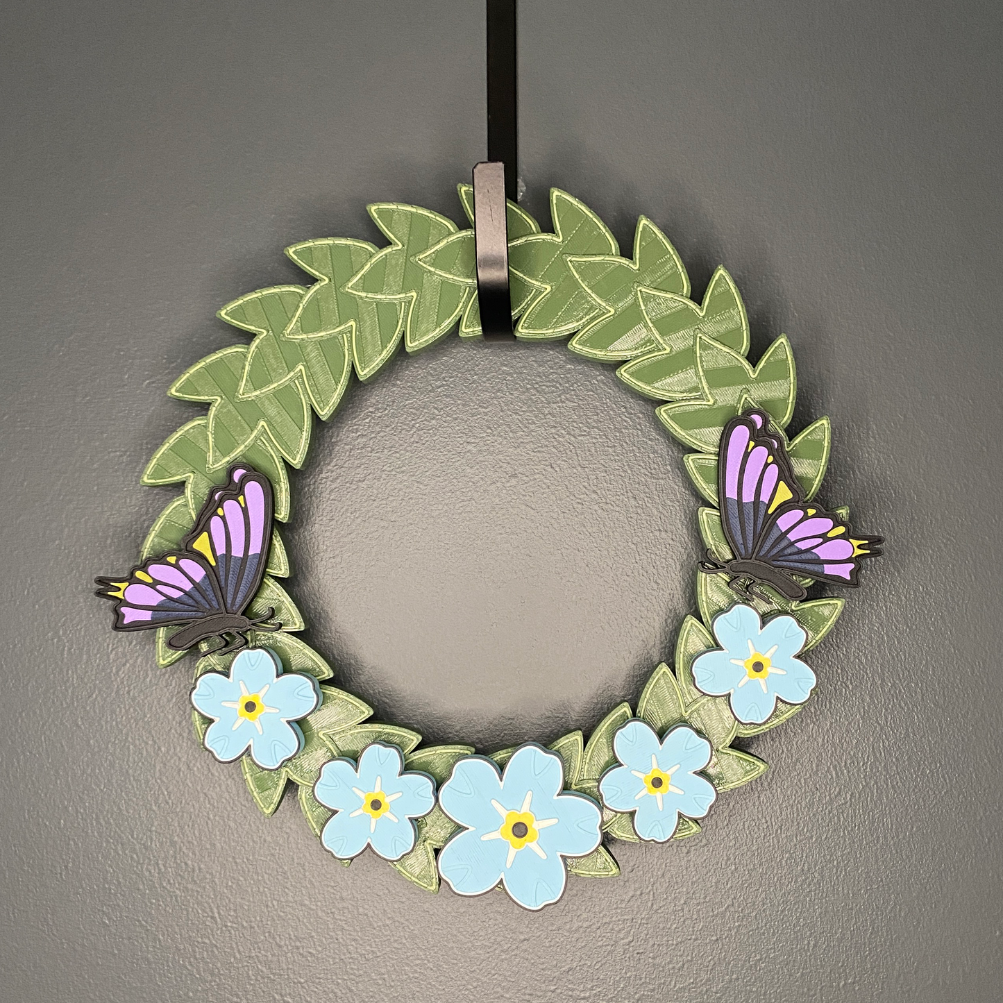 Blue Flax Flowers and Butterflies Small Wreath Bundles