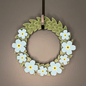 Blue Flax Flowers Small Wreath Bundle