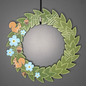 Blue Flax Flowers and Squirrels Large Wreath Bundle