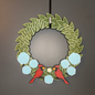 Hydrangeas and Cardinals Medium Wreath Bundles