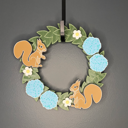 Hydrangeas and Squirrels Small Wreath Bundles