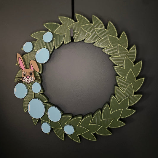 Large Wreath Blue Easter Eggs Easter Bunny Bundle