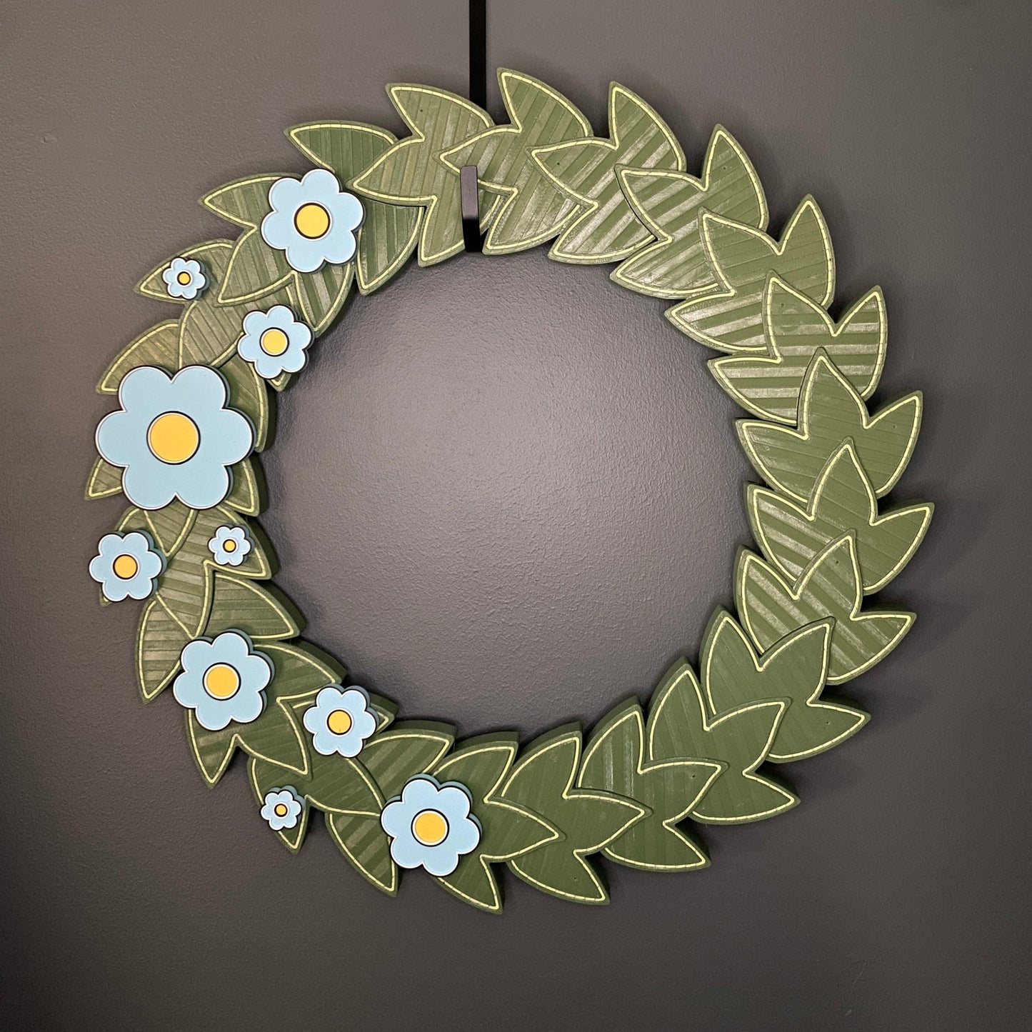 Blue Hippy Flowers Large Wreath Bundle