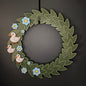 Large Wreath Blue Flowers Three White Ducks Bundle