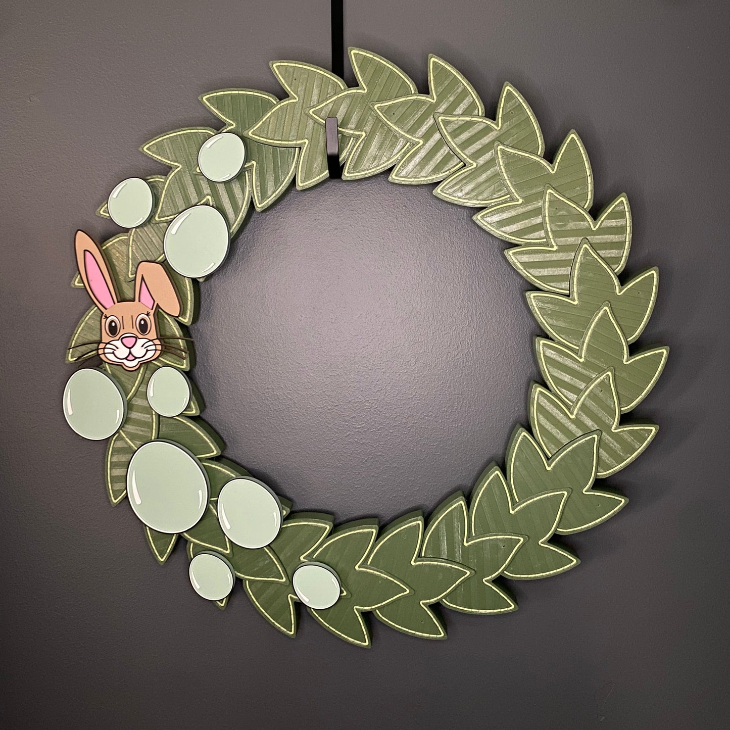 Large Wreath Green Easter Eggs Easter Bunny Bundle