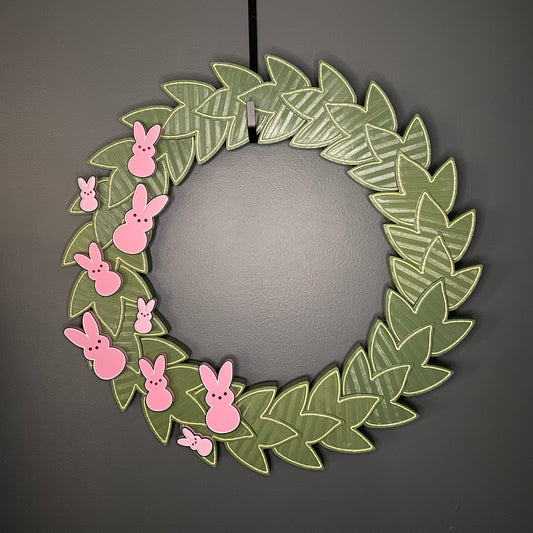 Large Wreath Pink Bunnies Bundle