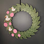 Large Wreath Pink Easter Eggs Three White Ducks Bundle