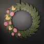 Large Wreath Pink Easter Eggs Three Yellow Ducks Bundle
