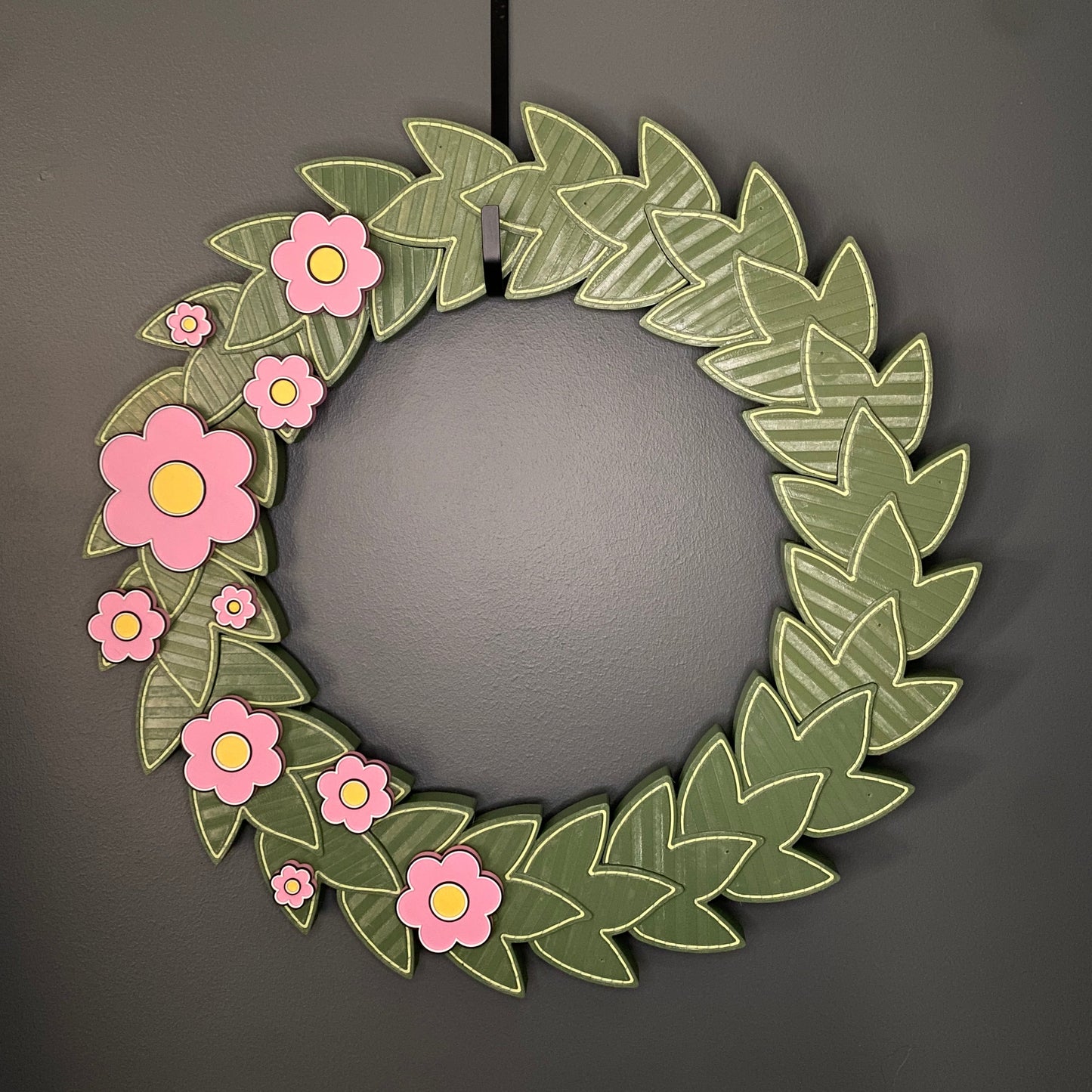 Pink Hippy Flowers Large Wreath Bundle