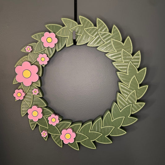 Pink Hippy Flowers Large Wreath Bundle