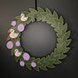 Large Wreath Purple Easter Eggs Three White Ducks Bundle