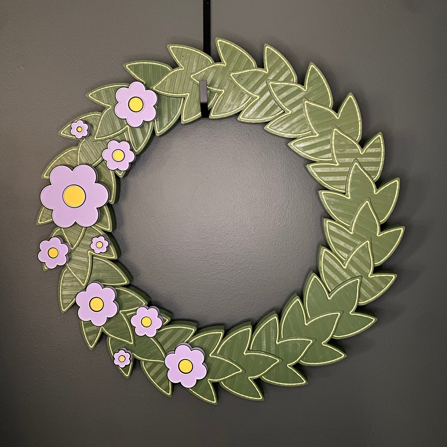Purple Hippy Flowers Large Wreath Bundle