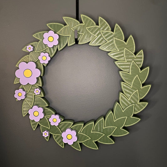 Purple Hippy Flowers Large Wreath Bundle