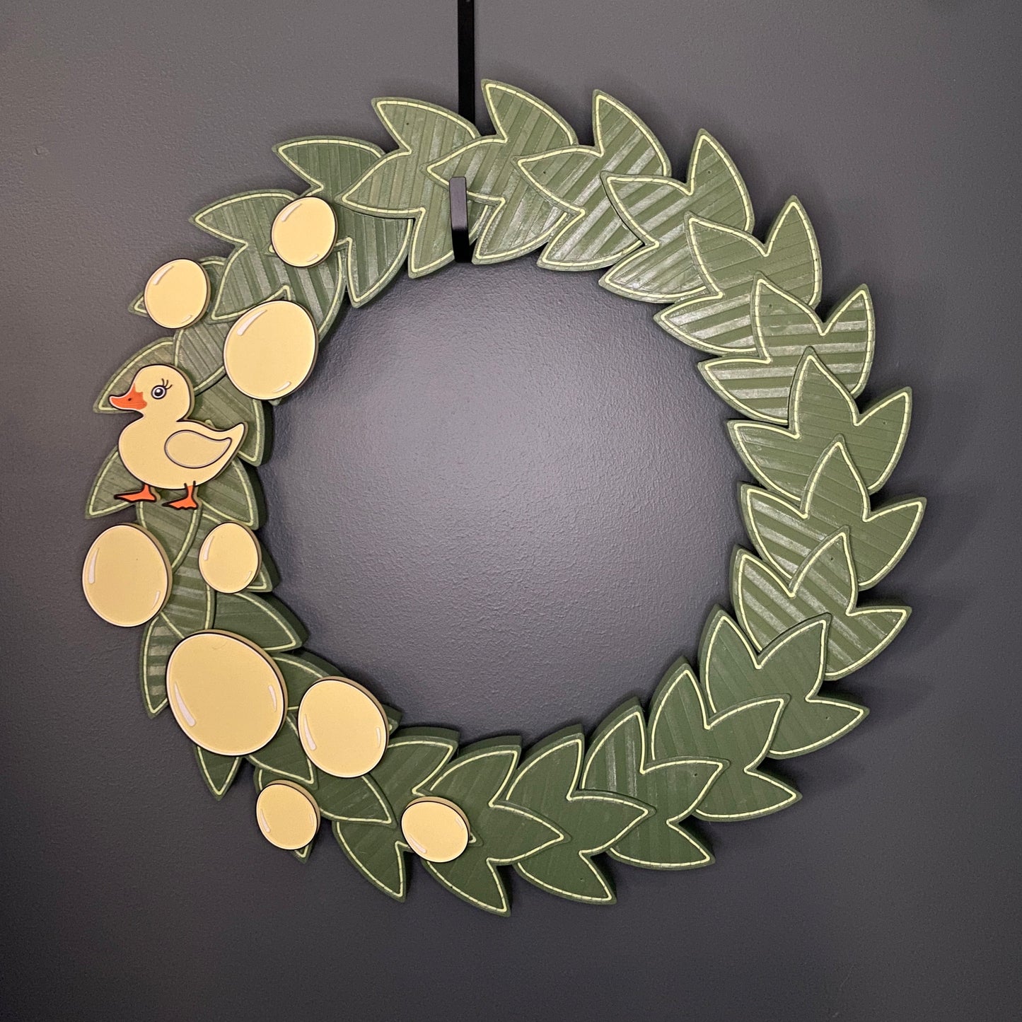 Large Wreath Yellow Easter Eggs Yellow Duck Bundle