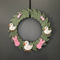 Medium Wreath Pink Bunnies And White Ducks Bundle
