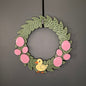 Medium Wreath Pink Easter Eggs One Yellow Duck Bundle
