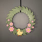 Medium Wreath Pink Flowers and One Yellow Duck Bundle
