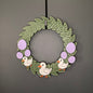 Medium Wreath Purple Easter Eggs and White Ducks Bundle