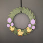 Medium Wreath Purple Easter Eggs and Yellow Ducks Bundle