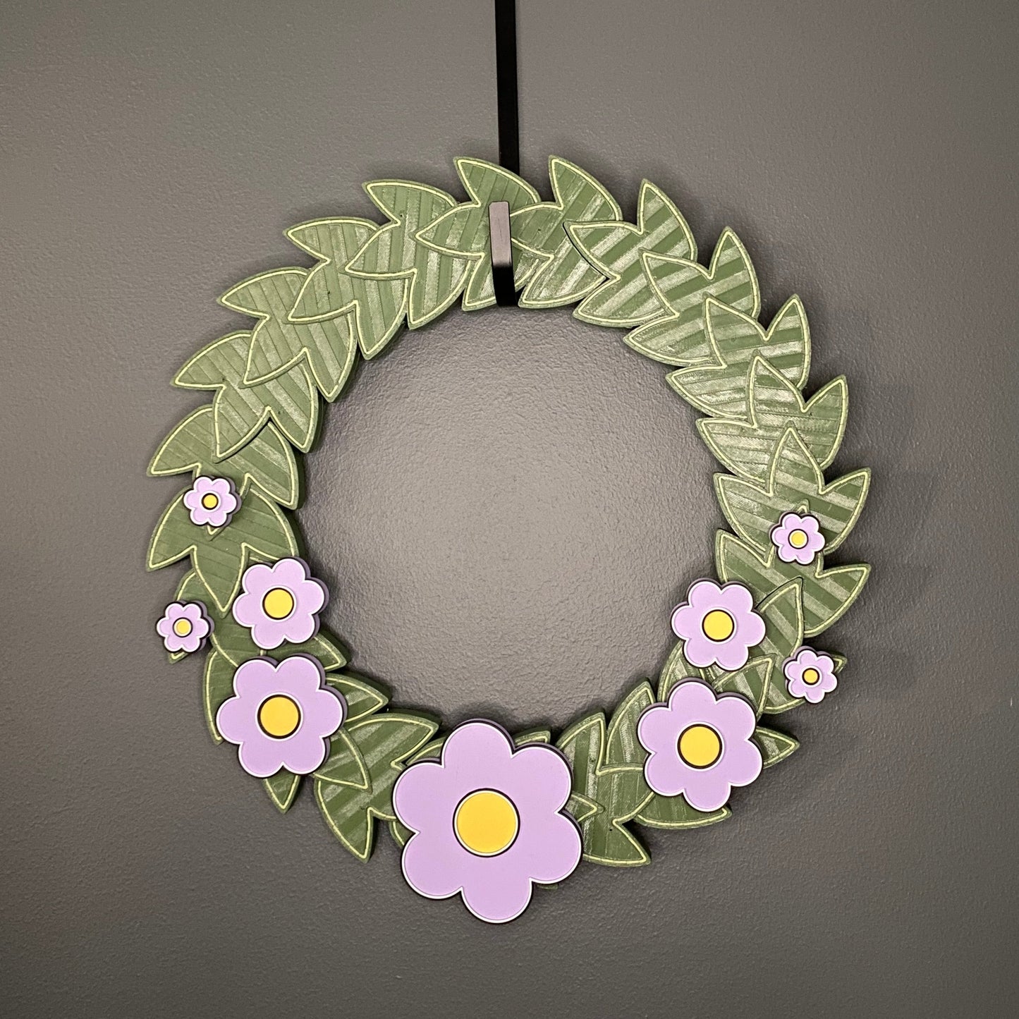 Purple Hippy Spring Flowers Medium Wreath Bundle
