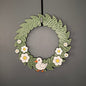 Medium Wreath White Flowers and One White Duck Bundle