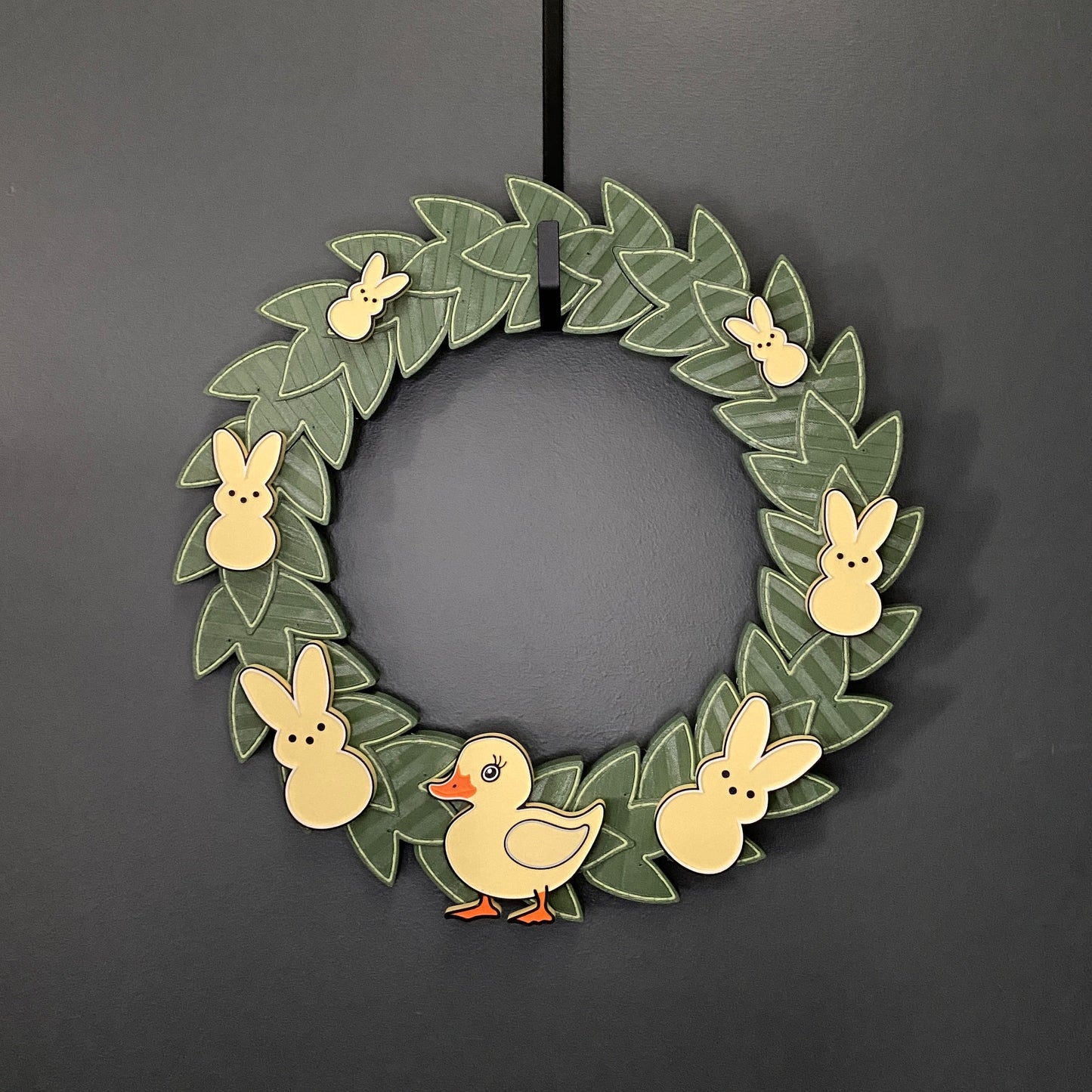 Medium Wreath Yellow Bunnies One Yellow Duck Bundle