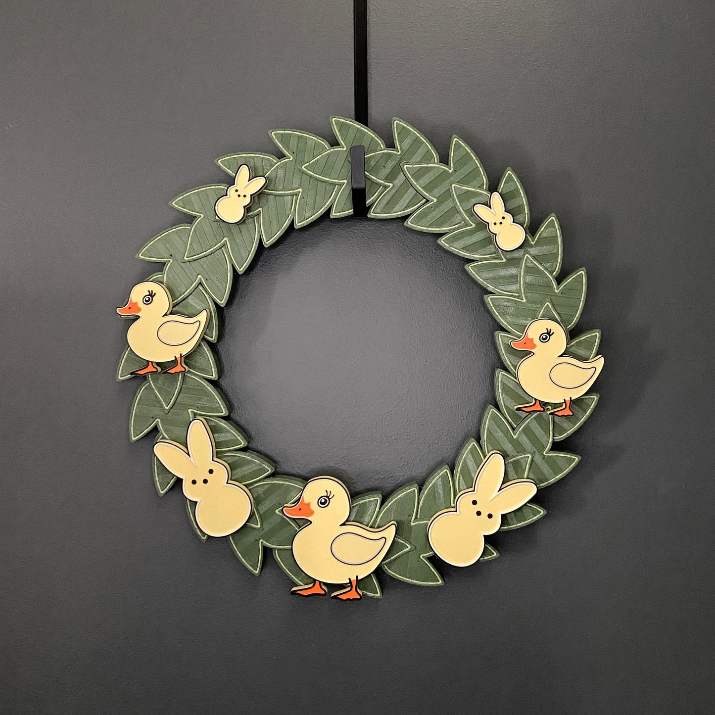Medium Wreath Yellow Bunnies Yellow Ducks Bundle