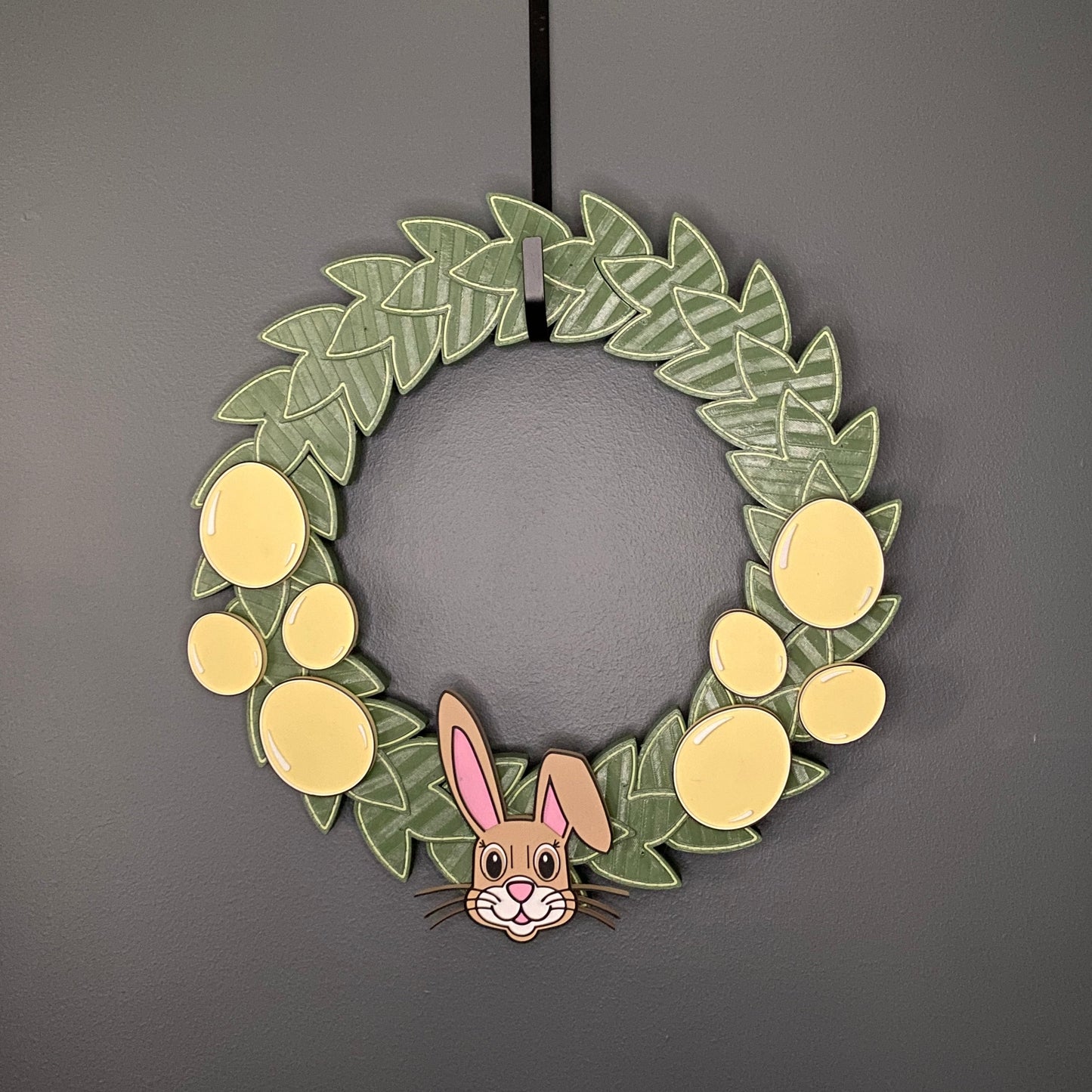 Medium Wreath Yellow Easter Eggs Easter Bunny Bundle