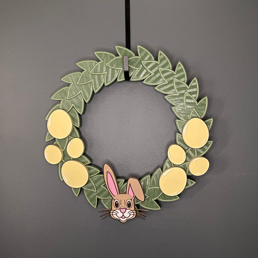 Medium Wreath Yellow Easter Eggs Easter Bunny Bundle
