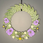 Purple Pansy Flowers and Honey Bees Medium Wreath Bundle