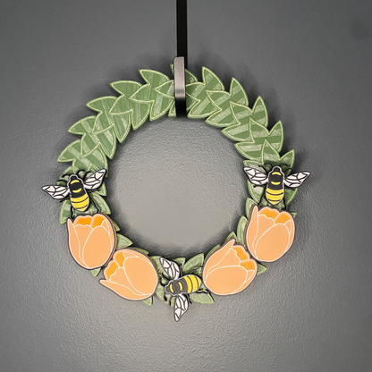 Tulips and Honey Bees Small Wreath Bundles