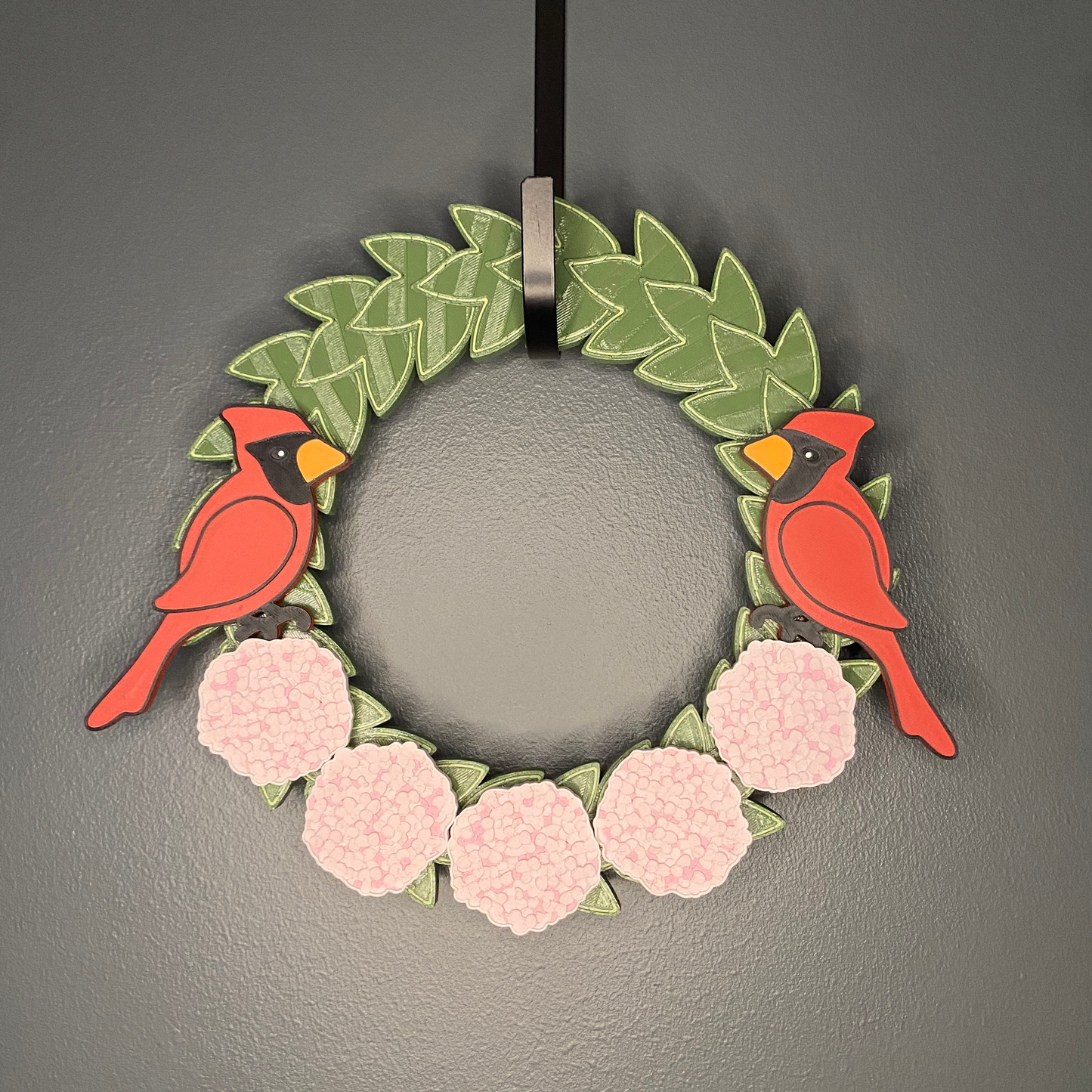 Hydrangeas and Cardinals Small Wreath Bundles